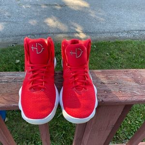 Women’s red Nike hyper dunk shoes size 9